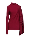 Marques' Almeida Turtlenecks In Maroon