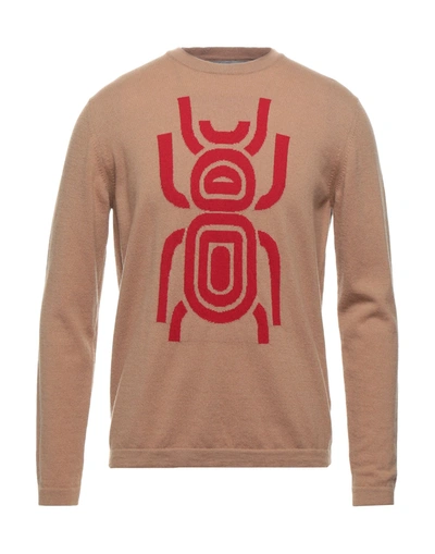 Frankie Morello Sweaters In Camel