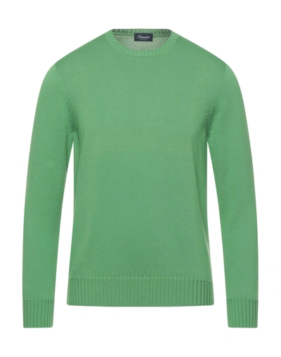 Drumohr Man Sweater Green Size 46 Cotton