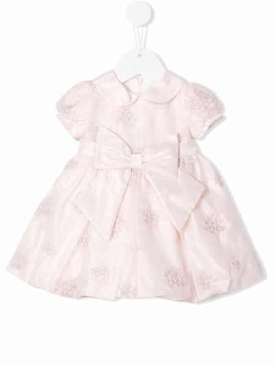 Colorichiari Kids' Floral-embroidered Mini Dress In Pink