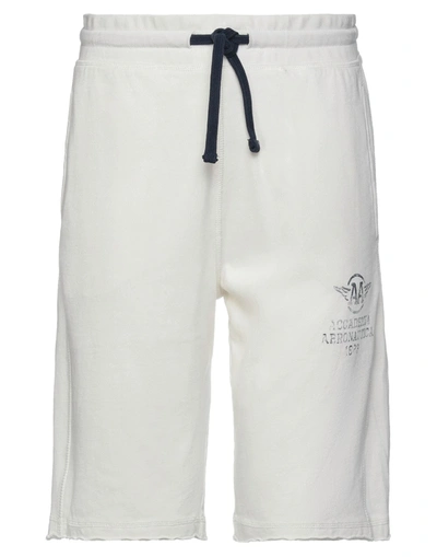 Aeronautica Militare Man Shorts & Bermuda Shorts Ivory Size Xl Cotton In White