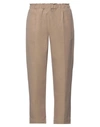 Nine:inthe:morning Nine In The Morning Woman Pants Sand Size 27 Cupro, Linen, Cotton In Beige