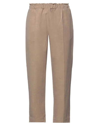 Nine:inthe:morning Nine In The Morning Woman Pants Sand Size 28 Cupro, Linen, Cotton In Beige