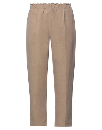 Nine:inthe:morning Nine In The Morning Woman Pants Sand Size 27 Cupro, Linen, Cotton In Beige