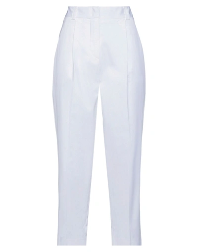 Merci .., Woman Pants White Size 10 Cotton, Elastane