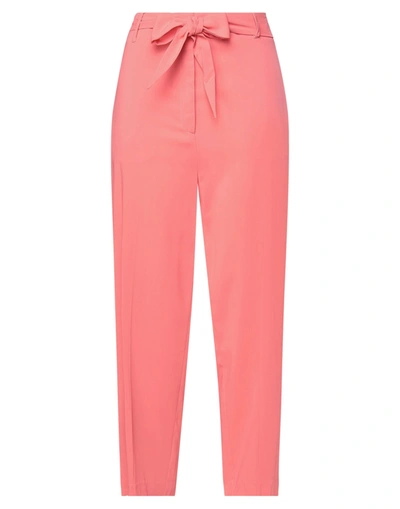 Jucca Woman Pants Salmon Pink Size 6 Polyester