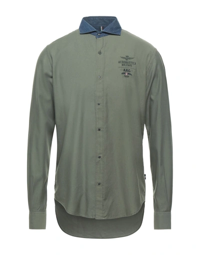 Aeronautica Militare Shirts In Military Green
