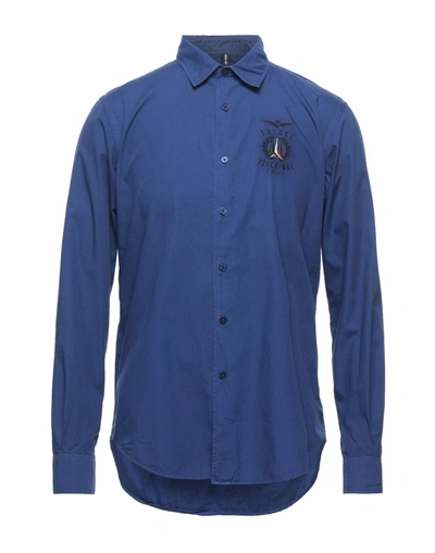 Aeronautica Militare Shirts In Blue