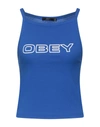 Obey Tops In Bright Blue