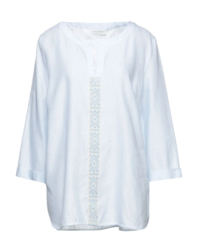 Le Tricot Perugia Blouses In Sky Blue