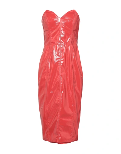 Elisabetta Franchi Midi Dresses In Coral