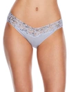 Hanky Panky Supima® Cotton V-kini With Contrast Trim Sale In Grey