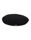 Misbhv Signature Logo-embellished Wool Beret In Black