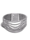 John Hardy Sterling Silver Classic Chain Multi-row Bracelet In 银色