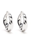 Tom Wood Infinity Gold-plated Sterling Silver Hoop Earrings In Silver