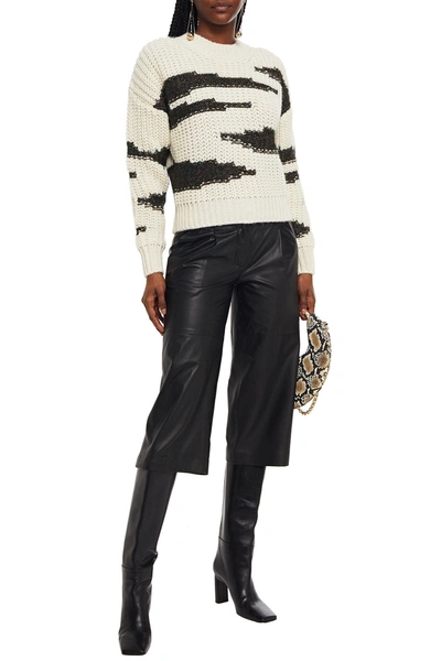 Ba&sh Cacilie Metallic Intarsia-knit Jumper In Ivory
