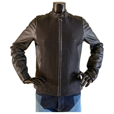 Pre-owned Max Mara Leather Jacket In Black