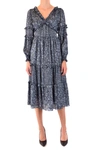 Michael Kors Floral-print Tiered Midi Dress In Multicolor