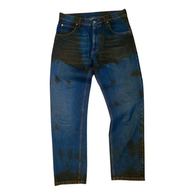 Pre-owned Gucci Straight Jeans In Blue