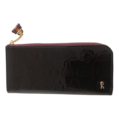 Pre-owned Roberta Di Camerino Patent Leather Wallet In Burgundy
