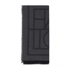 Totême Monogram Wool Cashmere Scarf In Dark Grey Monogram