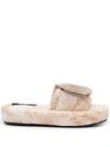 Natasha Zinko Lace-design Slides In Weiss