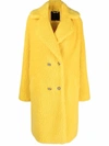Philipp Plein Coat Long Iconic Plein In Gelb