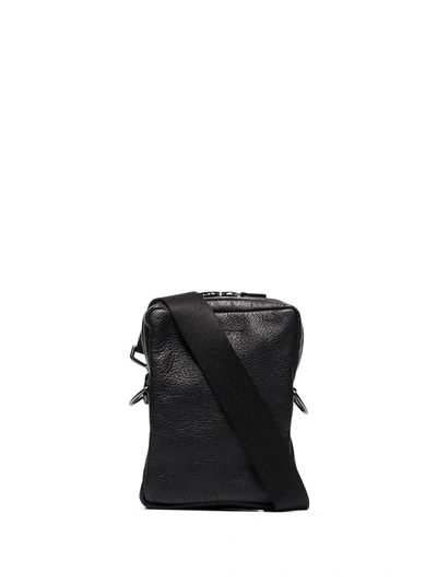 Our Legacy Delay Leather Messenger Bag In Schwarz