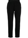 Emporio Armani Elasticated-waist Slim Joggers In Schwarz
