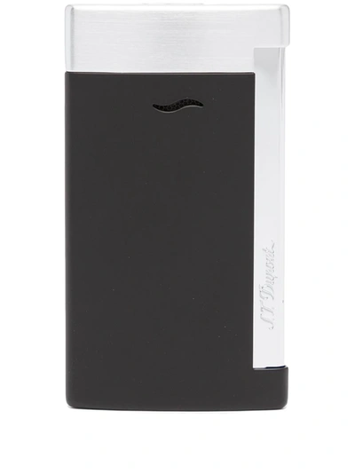 St Dupont Slim 7mm Lighter In Schwarz