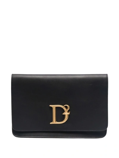 Dsquared2 Black Logo-plaque Clutch Bag