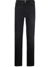 Emporio Armani Logo-patch Skinny Trousers In Schwarz
