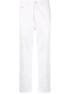 Jacob Cohen Cropped Straight-leg Jeans In Weiss
