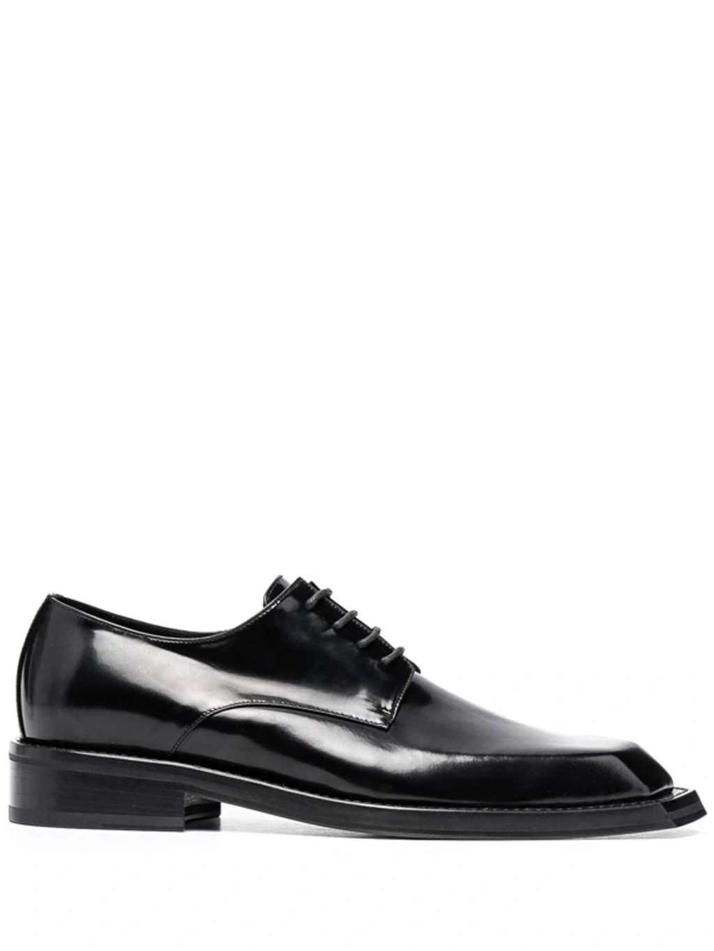 靴 Martine RoseDerby Shoes, Size 40, Martine Rose Chisel Toe Leather Lace-up Derby Shoes In Black