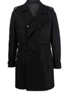 REVERES 1949 DOUBLE-BREASTED BELTED VIRGIN WOOL COAT