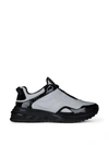 GIVENCHY GIV 1 MESH AND LEATHER LIGHT RUNNER BLACK AND SILVER