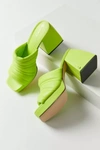 Circus By Sam Edelman Women's Marlie Quilted Faux Leather Slides In Lime
