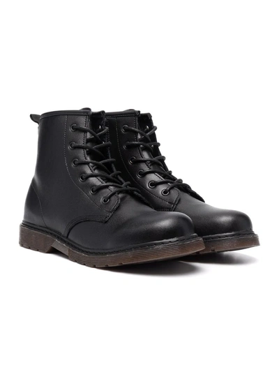 Diesel Kids' Ankle Lace-up Boots In Black