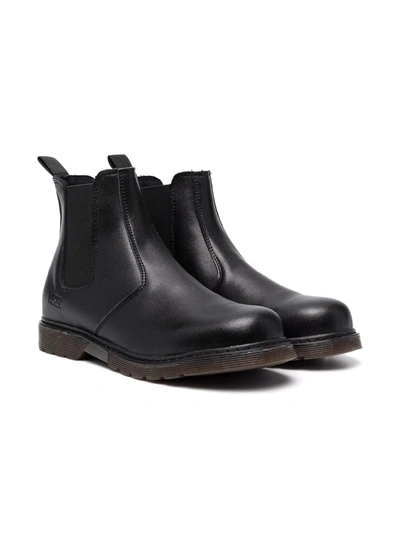 Diesel Kids' Elasticated Side-panel Boots In Black