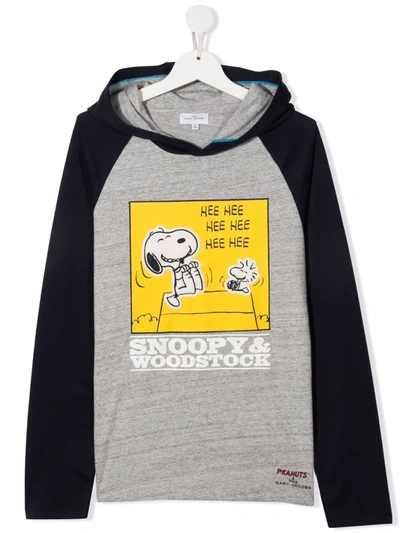 The Marc Jacobs Teen Snoopy Long-sleeved T-shirt In Grey
