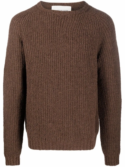 A Kind Of Guise Rib-knit Crew Neck Jumper In Brown
