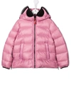 AI RIDERS ON THE STORM YOUNG POM POM DETAIL PUFFER JACKET