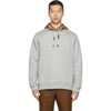 Burberry Vintage Check Contrast Panel Hoodie In Grey