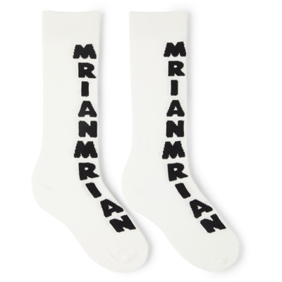 Marni Kids Logo Socks In White