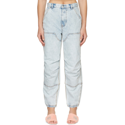 Alexander Wang Double Front Carpenter Jeans In Blue