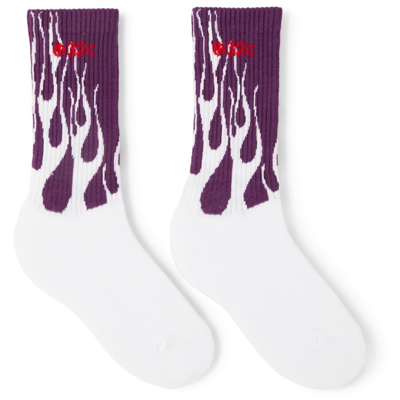 032c Kids Flame Socks In White