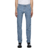 GIVENCHY BLUE REGULAR FIT 4G JACQUARD JEANS