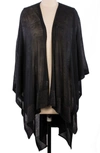 Saachi Luxe Open Front Duster In Black