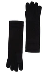 Sofia Cashmere Screen Knit Cashmere Gloves In 001blk