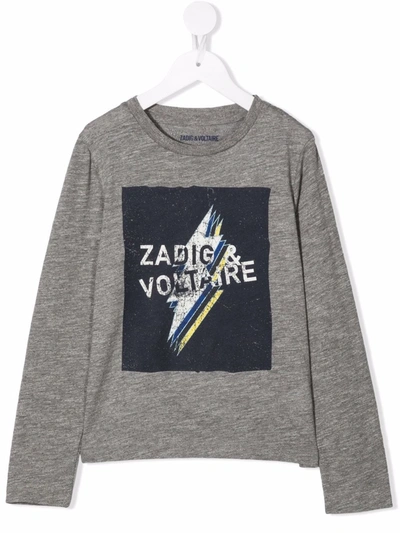 Zadig & Voltaire Logo-print T-shirt In 灰色